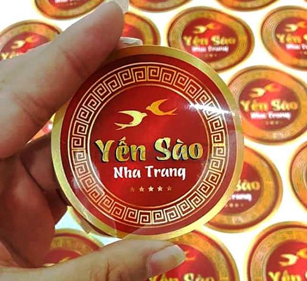In tem nhãn dán hộp yến sào